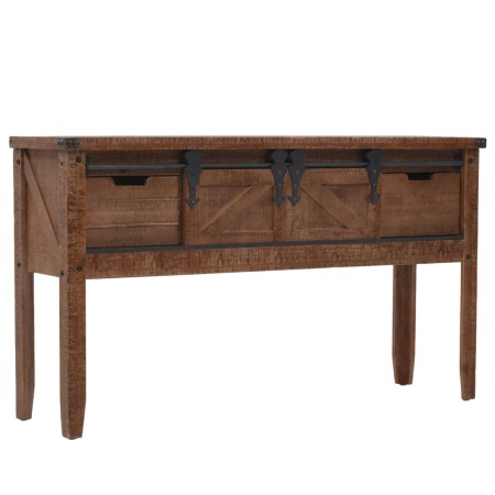 Mesa consola de madera de abeto maciza marrón 131x35,5x75 cm de vidaXL, Mesas auxiliares - Ref: Foro24-246121, Precio: 211,13...