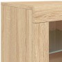 Sideboard with LED lights Sonoma oak 60.5x37x67 cm by , Sideboards - Ref: Foro24-836618, Price: 73,66 €, Discount: %