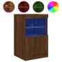 Sideboard with LED lights brown oak 41x37x67 cm by , Sideboards - Ref: Foro24-836685, Price: 57,21 €, Discount: %