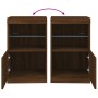 Sideboard with LED lights brown oak 41x37x67 cm by , Sideboards - Ref: Foro24-836685, Price: 57,21 €, Discount: %