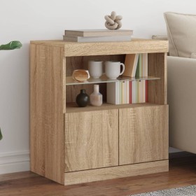 Sideboard with LED lights Sonoma oak 60x37x67 cm by , Sideboards - Ref: Foro24-836653, Price: 64,99 €, Discount: %