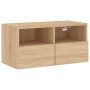 Muebles de TV de pared 5 pzas madera de ingeniería roble Sonoma de , Muebles TV - Ref: Foro24-3216541, Precio: 192,81 €, Desc...