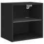 Wall TV cabinets with LED 5 pieces black engineered wood by , TV Furniture - Ref: Foro24-3216698, Price: 155,01 €, Discount: %