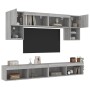 TV-Wandmöbel mit LED, 6-teilig, Holzwerkstoff, grau Sonoma von , TV-Möbel - Ref: Foro24-3216709, Preis: 207,96 €, Rabatt: %