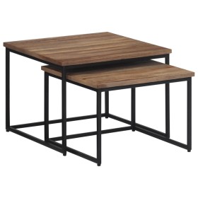 Stackable coffee tables 2 units solid teak wood by , Coffee table - Ref: Foro24-358536, Price: 126,86 €, Discount: %