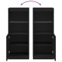 Aparador con luces LED negro 41x37x100 cm de , Aparadores - Ref: Foro24-836687, Precio: 86,59 €, Descuento: %