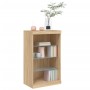 Sideboard with LED lights Sonoma oak 60.5x37x100 cm by , Sideboards - Ref: Foro24-836709, Price: 67,94 €, Discount: %