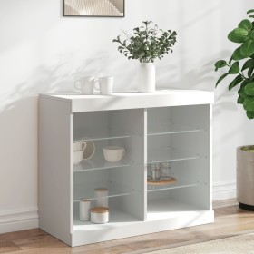 Sideboard with white LED lights 81x37x67 cm by , Sideboards - Ref: Foro24-836700, Price: 61,50 €, Discount: %