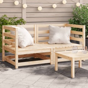 Garten-Ecksofas, 2 Stück, massives Kiefernholz, 70 x 70 x 67 cm von , Modulare Sofas für den Außenbereich - Ref: Foro24-83790...