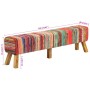 Chindi fabric bench and solid multicolor mango wood 160 cm by , Benches for halls and storage - Ref: Foro24-359636, Price: 17...