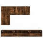 Wall TV cabinets 5 pieces engineered wood smoked oak by , TV Furniture - Ref: Foro24-3216562, Price: 215,96 €, Discount: %