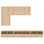 TV wall cabinets 5 pcs engineered wood Sonoma oak by , TV Furniture - Ref: Foro24-3216560, Price: 213,69 €, Discount: %