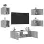 Muebles de TV de pared con luces LED 5 piezas gris Sonoma de , Muebles TV - Ref: Foro24-3216865, Precio: 163,16 €, Descuento: %