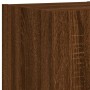 Wall TV cabinets with LED lights 3 pieces oak brown by , TV Furniture - Ref: Foro24-3216873, Price: 146,99 €, Discount: %