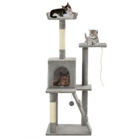 Rascador para gatos con poste de sisal 120 cm gris de vidaXL, Mobiliario para gatos - Ref: Foro24-170590, Precio: 59,99 €, De...