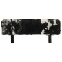 Black and white genuine goat leather bench 110x30x45 cm by , Benches for halls and storage - Ref: Foro24-355849, Price: 223,8...