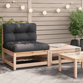 Garden sofa without armrests with cushions and footrest by , Modular outdoor sofas - Ref: Foro24-838133, Price: 100,12 €, Dis...