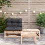 Garden sofa without armrests with cushions and footrest by , Modular outdoor sofas - Ref: Foro24-838133, Price: 100,12 €, Dis...