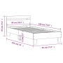 Smoked oak engineered wood bed with headboard 90x190 cm by , Beds and slatted bases - Ref: Foro24-838565, Price: 75,84 €, Dis...