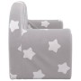 Sofá de niños de 2 plazas felpa suave gris claro con estrellas de , Mobiliario para bebés y niños pequeños - Ref: Foro24-3569...