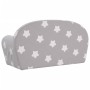 Sofá de niños de 2 plazas felpa suave gris claro con estrellas de , Mobiliario para bebés y niños pequeños - Ref: Foro24-3569...