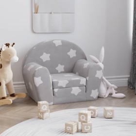 Light gray soft plush children's sofa bed with stars by , Baby and Toddler Furniture - Ref: Foro24-356992, Price: 43,99 €, Di...