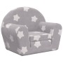 Sofá cama de niños felpa suave gris claro con estrellas de , Mobiliario para bebés y niños pequeños - Ref: Foro24-356992, Pre...