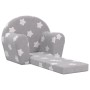 Sofá cama de niños felpa suave gris claro con estrellas de , Mobiliario para bebés y niños pequeños - Ref: Foro24-356992, Pre...