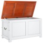 Storage chest with brown and white acacia wood lid by , Storage trunks - Ref: Foro24-364920, Price: 163,25 €, Discount: %