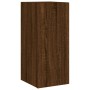 TV wall furniture with LED 4 pieces oak brown engineered wood by , TV Furniture - Ref: Foro24-3216810, Price: 164,05 €, Disco...