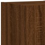 TV wall furniture with LED 4 pieces oak brown engineered wood by , TV Furniture - Ref: Foro24-3216810, Price: 164,05 €, Disco...