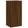 TV wall furniture with LED 5 pieces oak brown engineered wood by , TV Furniture - Ref: Foro24-3216831, Price: 190,19 €, Disco...