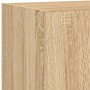 TV wall furniture with LED 5 pieces engineered wood Sonoma oak by , TV Furniture - Ref: Foro24-3216827, Price: 183,87 €, Disc...