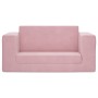 Pink soft plush 2-seater children's sofa bed by , Baby and Toddler Furniture - Ref: Foro24-357039, Price: 75,38 €, Discount: %