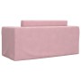 Sofá cama para niños de 2 plazas felpa suave rosa de , Mobiliario para bebés y niños pequeños - Ref: Foro24-357039, Precio: 7...