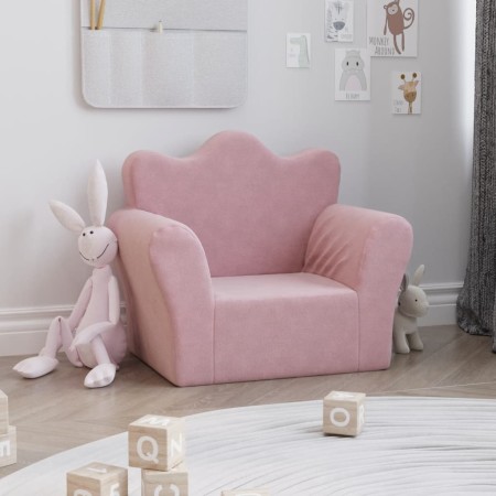 Rosafarbenes Kindersofa aus weichem Plüsch von , Baby- und Kleinkindmöbel - Ref: Foro24-357045, Preis: 36,18 €, Rabatt: %