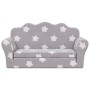 Light gray soft plush 2-seater children's sofa with stars by , Baby and Toddler Furniture - Ref: Foro24-357058, Price: 53,97 ...