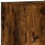 TV wall furniture with LED 4 pieces engineered wood smoked oak by , TV Furniture - Ref: Foro24-3216850, Price: 194,99 €, Disc...