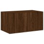 TV wall furniture with LED 6 pieces oak brown engineered wood by , TV Furniture - Ref: Foro24-3216838, Price: 232,74 €, Disco...