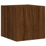 TV wall furniture with LED 6 pieces oak brown engineered wood by , TV Furniture - Ref: Foro24-3216859, Price: 190,94 €, Disco...