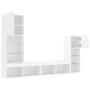 Wall TV cabinets with LED 4 pieces white engineered wood by , TV Furniture - Ref: Foro24-3216647, Price: 192,54 €, Discount: %