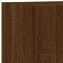 TV wall furniture with LED 4 pieces oak brown engineered wood by , TV Furniture - Ref: Foro24-3216653, Price: 189,28 €, Disco...