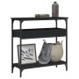 Mesa consola con estante madera ingeniería negra 75x29x75 cm de , Mesas auxiliares - Ref: Foro24-837712, Precio: 45,69 €, Des...