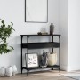 Console table with black engineered wood shelf 75x29x75 cm by , Side tables - Ref: Foro24-837712, Price: 45,69 €, Discount: %