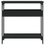 Mesa consola con estante madera ingeniería negra 75x29x75 cm de , Mesas auxiliares - Ref: Foro24-837712, Precio: 45,69 €, Des...