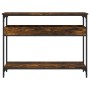 Mesa consola estante madera ingeniería roble humo 100x29x75 cm de , Mesas auxiliares - Ref: Foro24-837719, Precio: 55,24 €, D...