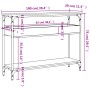 Mesa consola estante madera ingeniería roble humo 100x29x75 cm de , Mesas auxiliares - Ref: Foro24-837719, Precio: 55,24 €, D...