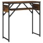 Mesa consola estante madera ingeniería roble humo 75x30x75 cm de , Mesas auxiliares - Ref: Foro24-837799, Precio: 37,99 €, De...