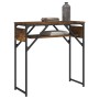 Mesa consola estante madera ingeniería roble humo 75x30x75 cm de , Mesas auxiliares - Ref: Foro24-837799, Precio: 37,99 €, De...