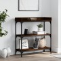 Console table with brown oak shelves 75x30x80 cm by , Side tables - Ref: Foro24-837816, Price: 39,80 €, Discount: %